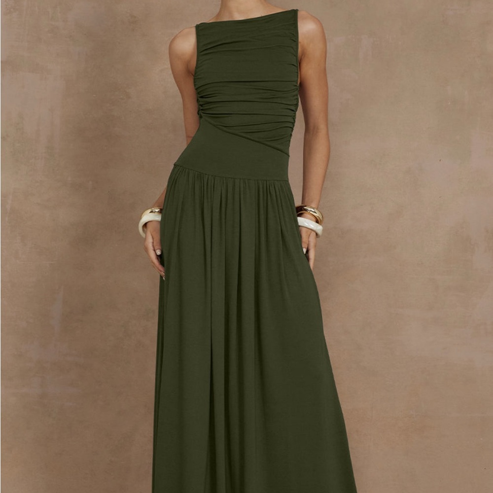 NWT Runaway the Label Nalla Dress in Olive Green